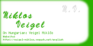 miklos veigel business card